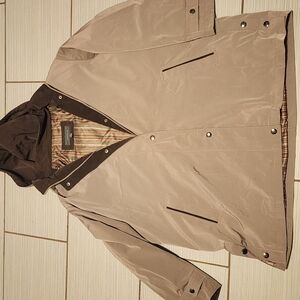 Men's Beige Hooded Jacket